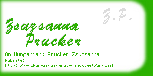 zsuzsanna prucker business card